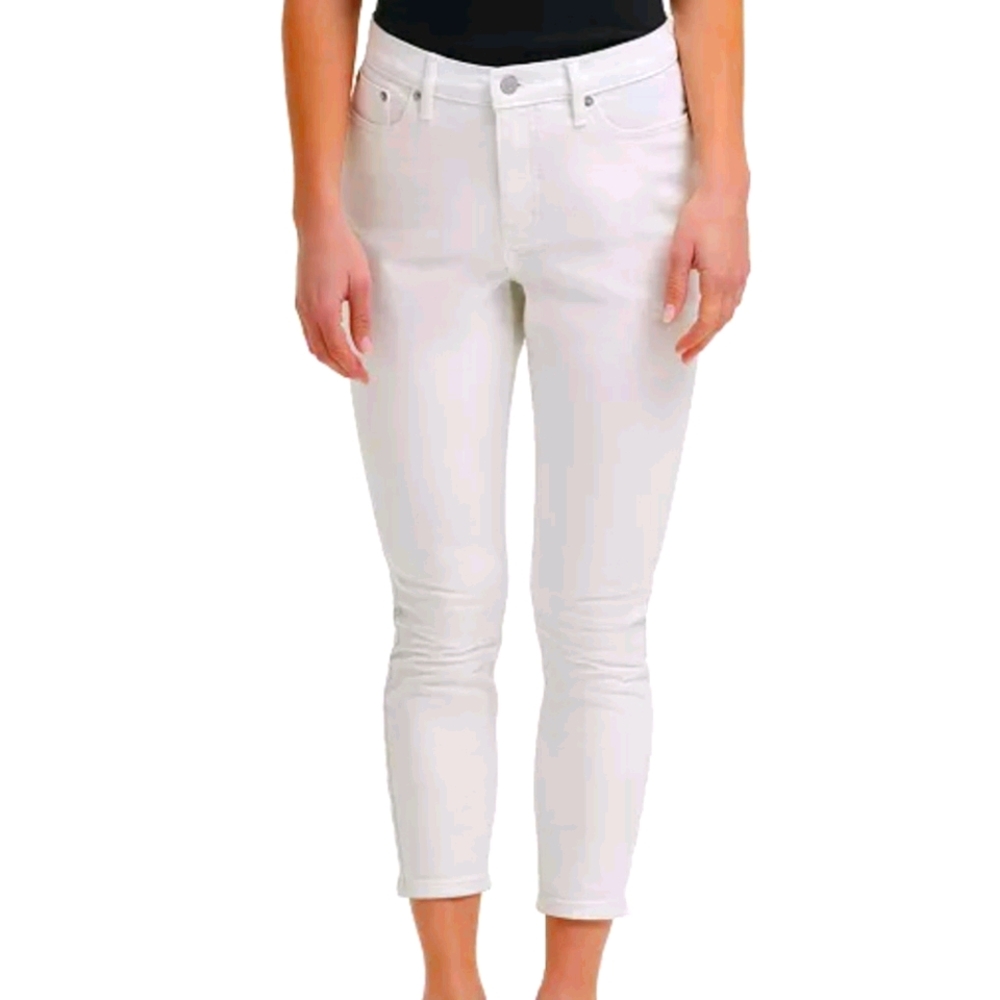Calvin Klein white skinny cropped jeans si…